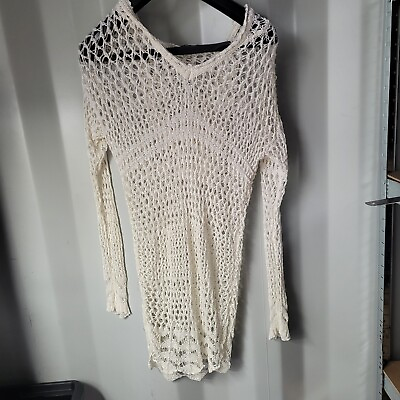 #ad Select Women’s White Crochet Beach Cover Up UK Size 12 GBP 4.99
