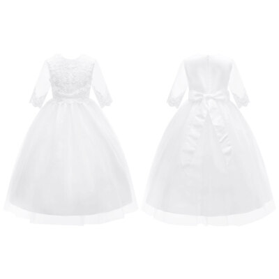 #ad Kids Girl#x27;s Flower Dress Long Sundress Maxi Dresses Elegant Dancewear Evenings $23.52