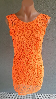 ❤️ SABO SKIRT Summer Lace Backless Dress Orange Size 12 Buy7=FreePost L055 AU $39.90
