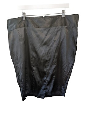 #ad Torrid Womens Black Pencil Skirt Size 18 Satin $12.00