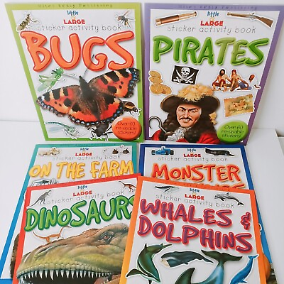 #ad little amp; large sticker activity book re usable stickers x 6 Books AU $47.45