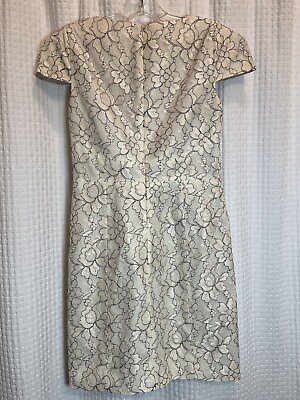 #ad 4C 4 Collective Size 2 Cream Lace With Black Flowers Dress Cocktail P20 $55.00