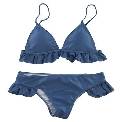 #ad #ad Women Bikini Swimwear Set Swimsuit Solid color Have Pad Female Sexy Bikini8885 $6.64