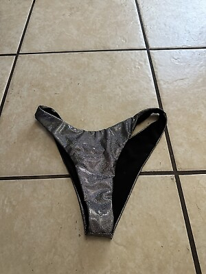 #ad Swim Bikini Bottom Black Black Shimmer $27.00