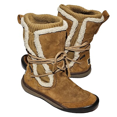 #ad Cushe IT Boho Boots Womens Size 9 Waterproof Suede Tan Winter Faux Fur Lined $49.33