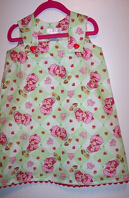 #ad quot;Strawberry Shortcakequot; Sundress Bright Colors Red Rick Rack sz 4T Easy Care New $27.95