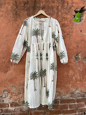 #ad Printed Short Dress Hippie amp; Boho Summer Wear Designer Cotton Short Dress Women $38.84