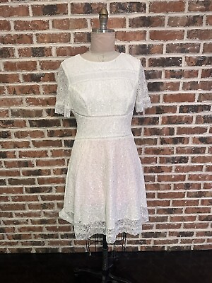 SHANI Tiered Flounce Lace Dress $79.00