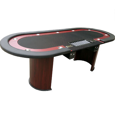#ad IDS 96quot; Luna Ultra Poker Table Black Cloth Dealer Spot Drop Box Wooden Legs $1289.00