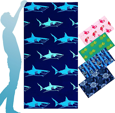 Oversized Terry Beach Towel 36 X 72 in Soft Extra Large Long Pool Swim Towels fo $16.84