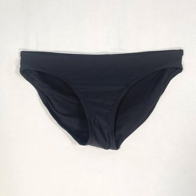 Kona Sol Bikini Bottom Womens Medium Hipster High Coverage Stretch Black $11.99