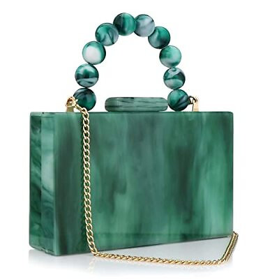 #ad Buric Women Acrylic Evening Bag With Chain Clutch Purses For Women Cocktail P... $48.48