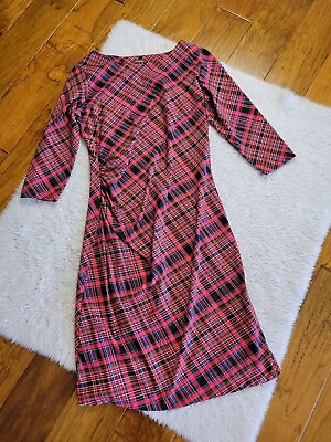 #ad J. McLaughlin x Dillards Catalina Cloth Dress PLAID Women#x27;s Size Medium $29.99