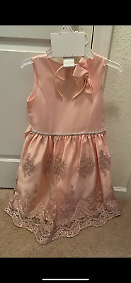 #ad Party Dress For Girls dress size 10 pink amp; headband $35.00