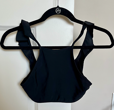 Junior Girl#x27;s Medium Aerie Black Swimsuit Bikini Crop Top $5.00