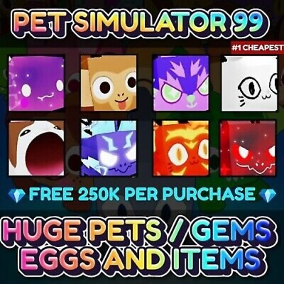 #ad Pet Simulator 99 Huge Pets 💎Gems💎 Cheap and Quick Pet Sim 99 PS99 GBP 369.99