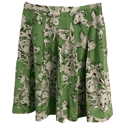 #ad Jones New York Green and Cream Floral Full skirt. Size 8 $15.00