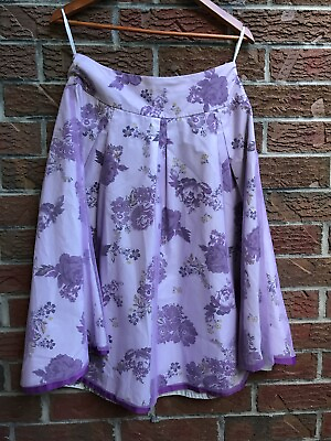 #ad NWT Sandwich purple floral skirt size 36 $24.99