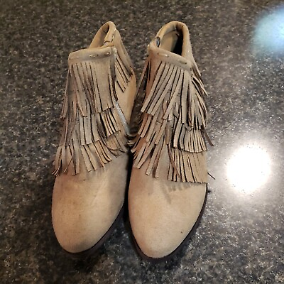 #ad ankle boots womens size 8 with tassels $10.80