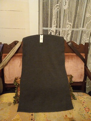 #ad Talbots Charcoal Grey Sweater Pencil Skirt Petite Merino Wool NEW $26.99
