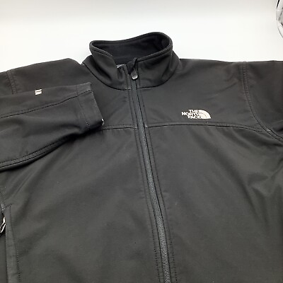 #ad The North Face Mens Long Sleeve Full Zip Windstopper Jacket Black Size Large $34.95
