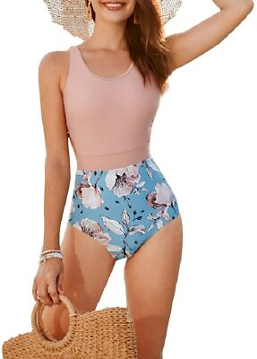 #ad #ad MOLYBELL One Piece Swimsuits for Women High Waisted Bathing Suit Monokini Floral $71.06