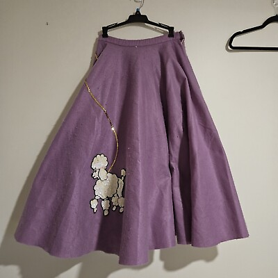Vintage Heavy Weight Poodle Skirt 50#x27;s Sock Hop Costume Rockabilly Euc XS SM $26.00