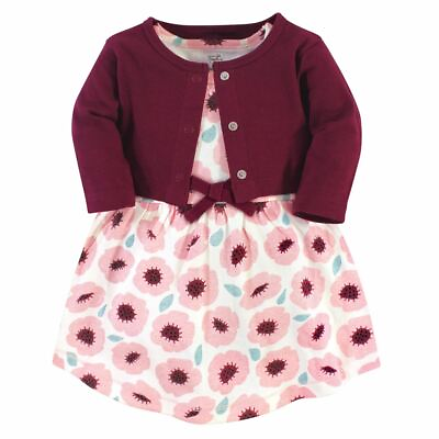 #ad #ad Touched by Nature Baby Organic Dress and Cardigan Blush Blossom $15.99