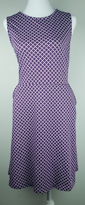 New York amp; Company Women#x27;s Purple Sleeveless Casual Dress w Pockets Size Large $14.99