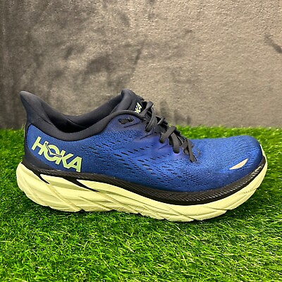 #ad Hoka One One Clifton 8 Mens 9.5 D Blue Shoes Sneakers Athletic Running Casual $48.97