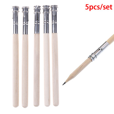 5Pcs Pencil Painting Extender Adjtable Wooden Lengthener Holder Drawing To JL C $3.82