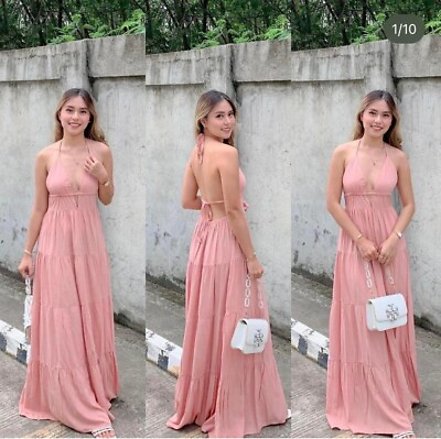 #ad Caroline Maxi Dress Summer Dress Casual Dress Sleeveless Made in Philippines $15.99