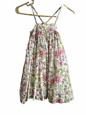 #ad NWT Dress Girls Size 5 Floral Lined With Lace Slips With Bow Zips Up The Side $14.00