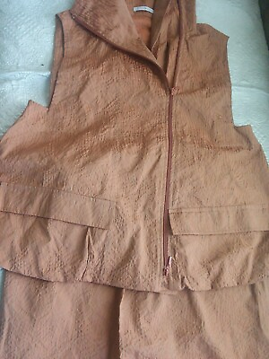 Women Casual Two piece Suit Sleeveless Zipped Vest Maxi Skirt Sets Cotton Sz 14 $49.99