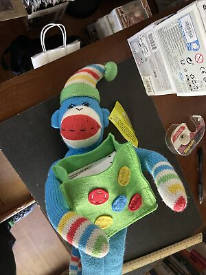 ST JUDE CHILDRENS RESEARCH NWT PLUSH BLUE SOCK MONKEY CHIMP CUTE 21quot; TALL $15.00