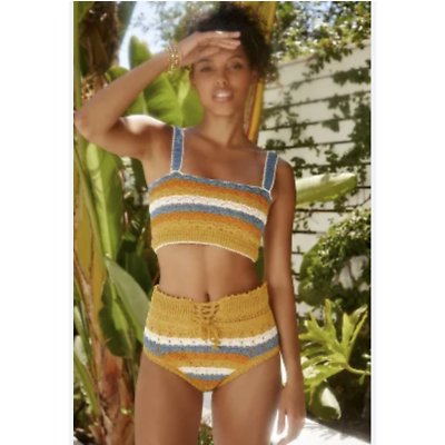 #ad Anthropologie Carolina K Crochet Bikini Set Small NWT $250.00