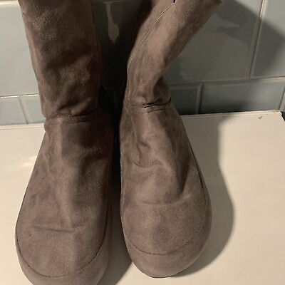 #ad #ad Women#x27;s Faux Suede Boots By Comfortview Size 12WW Gray $20.00