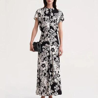 #ad Women Short Sleeve Slouch Waist Maxi Dress Floral Printed Fashion Summer Dresses $68.02