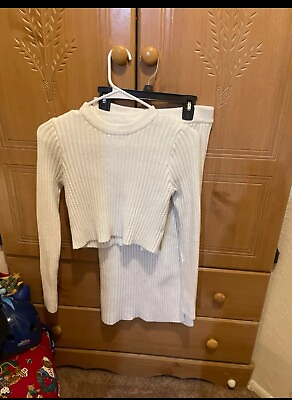 #ad White dress set. Skirt and top. $30.00