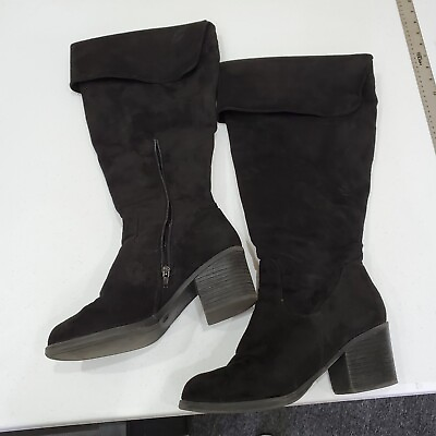 Journee Collection Womens Boots Size 10 Sana Faux Suede Over The Knee Wide $24.99