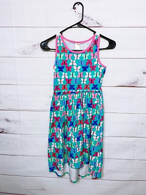 #ad Gymboree Girls Dress Size 7 Multicolor Butterfly Print Sleeveless $14.99