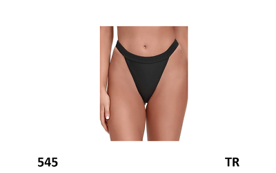 Yilisha Women#x27;s High Cut Bikini Bottoms High Waisted Black Cheeky Swim Bottom L $11.96