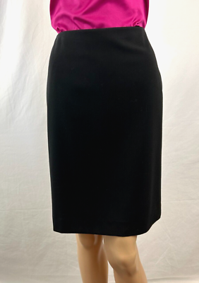 #ad Women#x27;s Michael Kors Black Knee Length Pencil Skirt Side Zip Size 4 $24.99