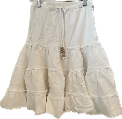 THE NORTH FACE A5 Series White Skirt Ruffled Tiered Cotton Pull On Beach Size XS $18.47