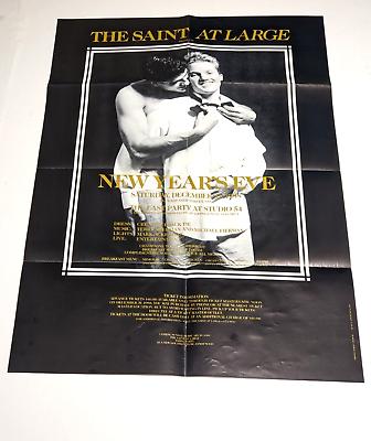 #ad 1988 Gay New York poster The Saint at Large New Year#x27;s Eve PARTY NYC Studio 54 $59.00