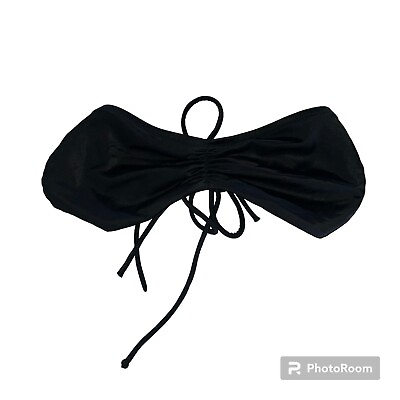 #ad Victoria secret black strapless bikini top size small $14.99