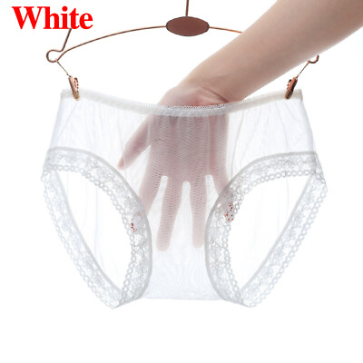 Womens Briefs Mesh Sheer See Through Lingerie Underwear Panties Thongs Knickers GBP 2.29