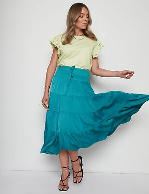 #ad Womens Skirts Midi Summer Green A Line Casual Fashion ROCKMANS $17.07