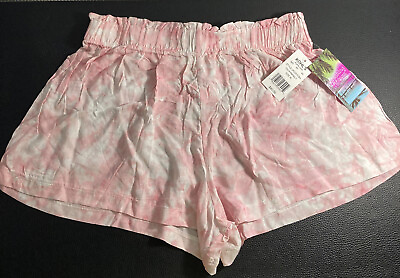 #ad NWT Breaking Waves Cover Up Swim Shorts Women’s M Pink $12.99