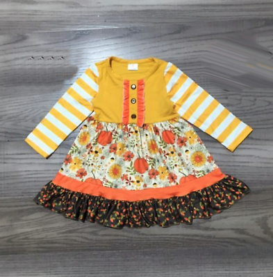 NEW Boutique Pumpkin Girls Long Sleeve Dress $11.04